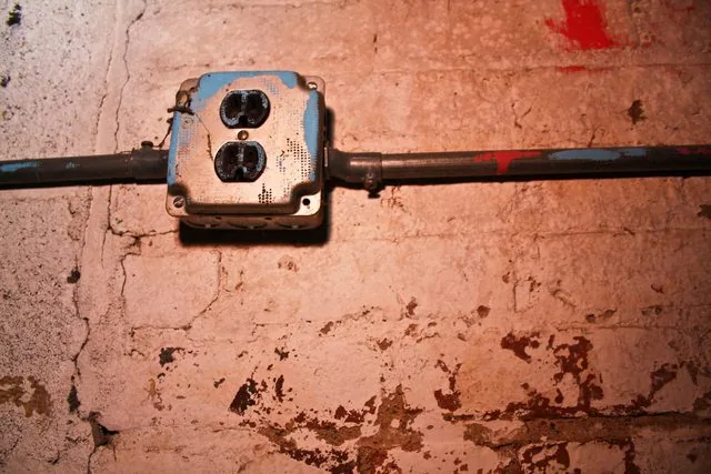two holes in a warehouse wall