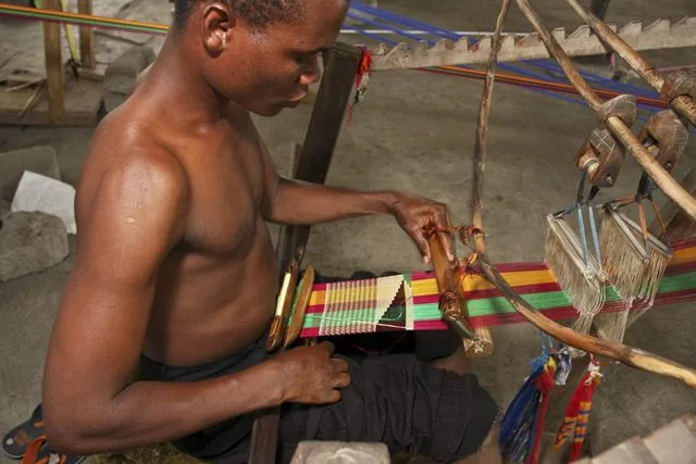kente on the loom
